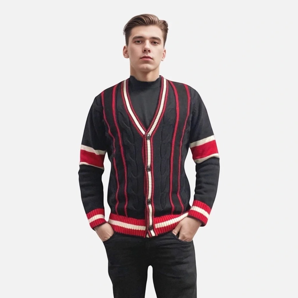 Inserch Black Cardigan Sweater